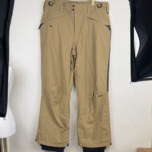 Columbia Convert Men’s Ski Snowboard Waterproof Khaki Pants Size Large